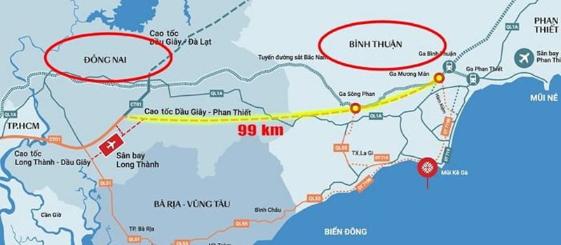 Thiết kế và quy hoạch toàn tuyến cao tốc Dầu Giây Phan Thiết 
